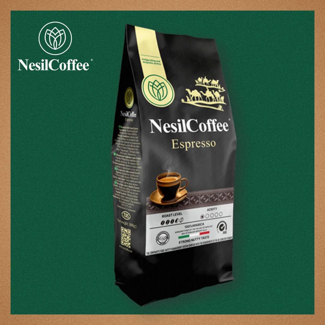 NesilCoffee Espresso, gara reňkli kofe gaplamasy