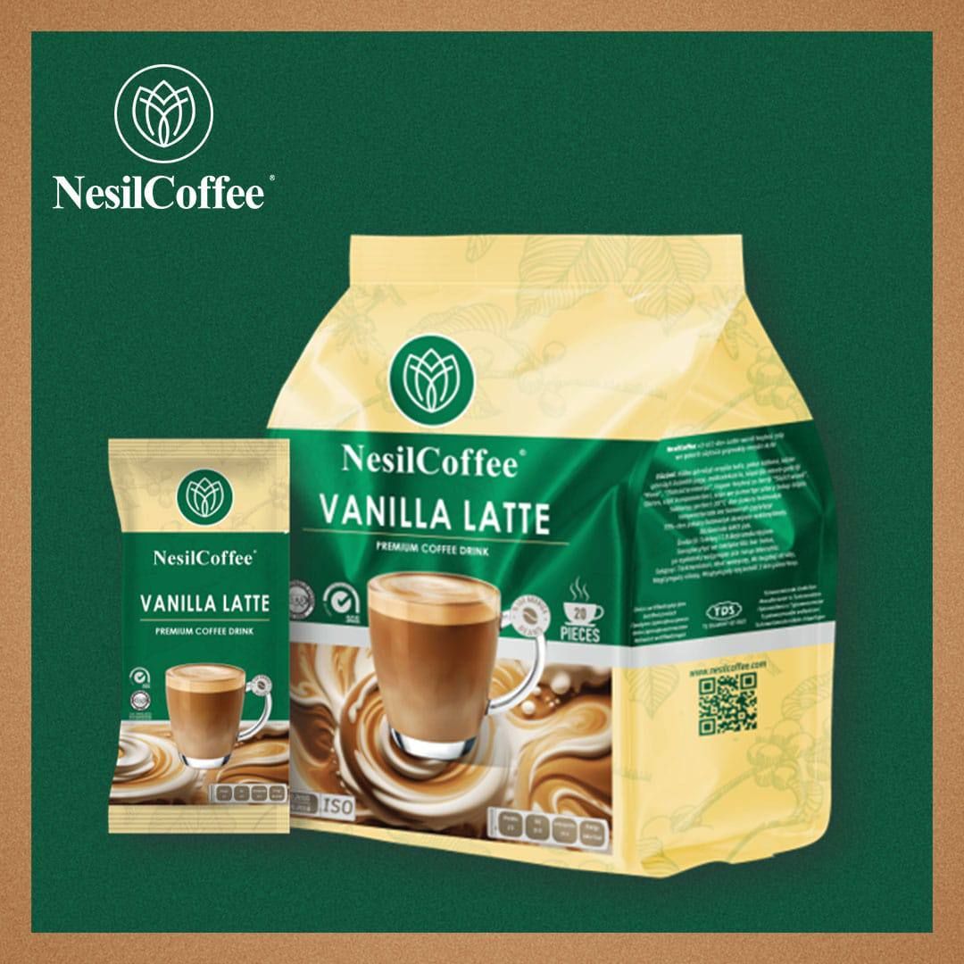 NesilCoffee Vanilla Latte köp paketli gaplamasy we bir paketçigi